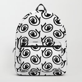 Spooky swirl cat head with two tails pattern black and white Backpack | Two Tails, Spireled Cat, Cartoon Cat, Black Cat, Cat Spins, Mooniya Stories, Cat Pattern, Drawing, Cat Vibes, Magical Cat 