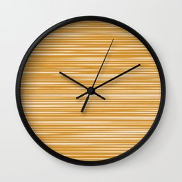Mudcloth Yellow Earthy Pattern Abstract Wall Clock