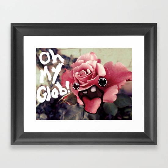 OH MY GLOB! Framed Art Print