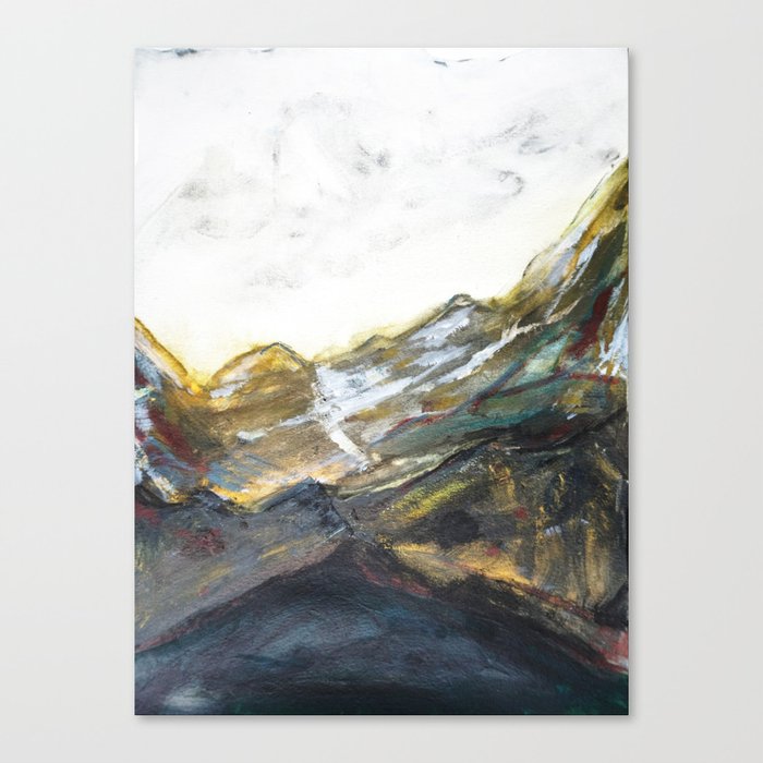 Abstract rolling hills winter scene Canvas Print