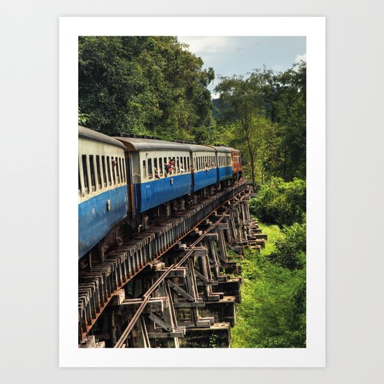 Train - Ayutthaya - Thailand Art Print