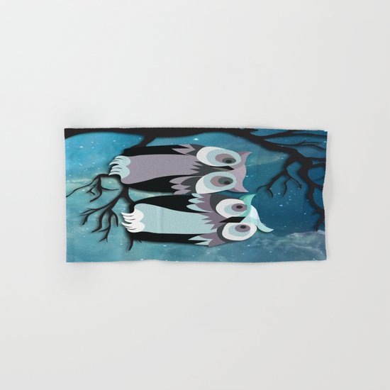 Owls In Moonlight Hand & Bath Towel