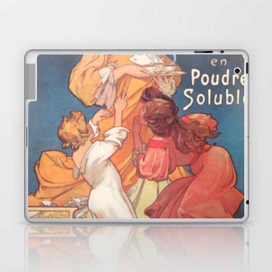 Mucha Chocolate Ideal Vintage Advertising High Resolution (Reproduction) Laptop & iPad Skin