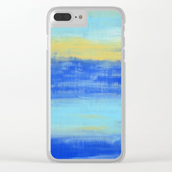 Relaxing Beach Aqua Turquiose Nautical Abstract Art Clear iPhone Case
