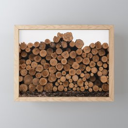 Minnesota Logs  Framed Mini Art Print