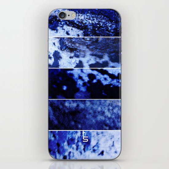Blue Magnification (Five Panels Series) iPhone Skin