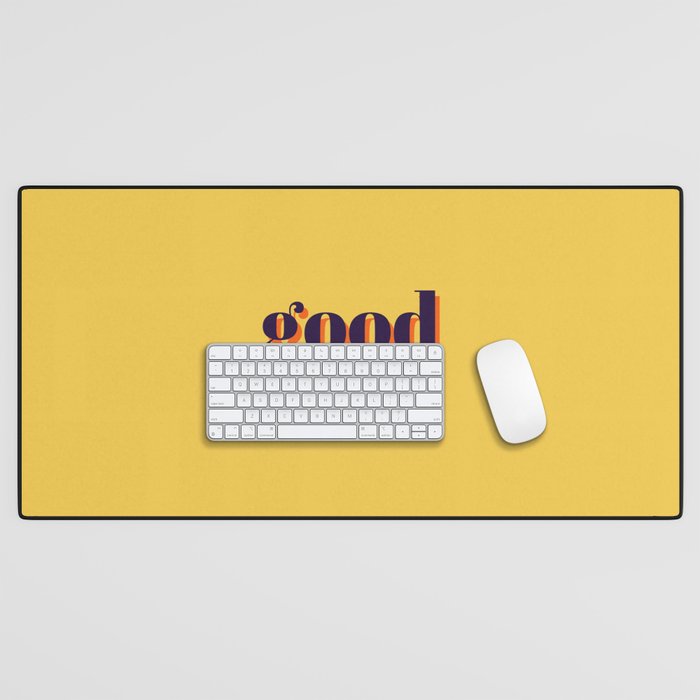 Good vibes, good vibes only, Vibes, Inspirational, Motivational, Empowerment, Yellow Desk Mat