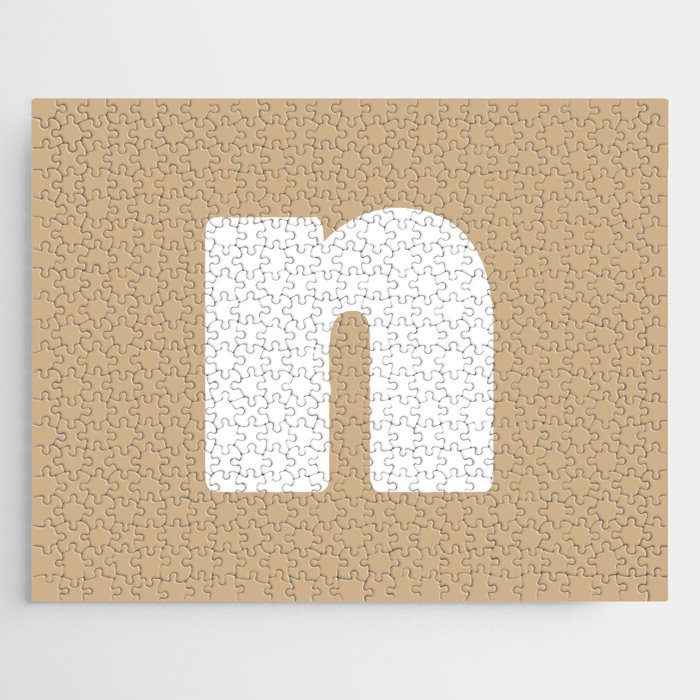 n (White & Tan Letter) Jigsaw Puzzle