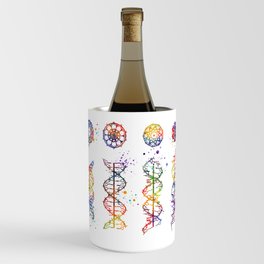 DNA Helix A-B-C-Z Medical Art Prints Genetic Doctor Gift Biology Poster DNA Print Watercolor Print Wine Chiller
