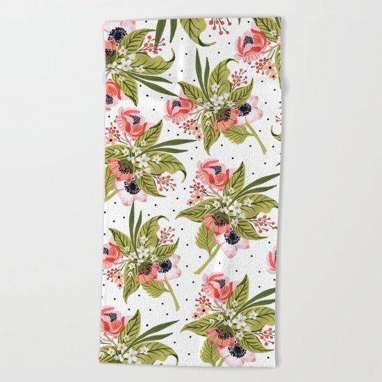 Flowers bouquet #15 Beach Towel