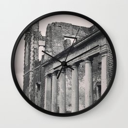 Mansion Walls & Roman Coloumns Wall Clock