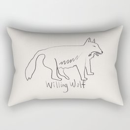 Willing wolf Rectangular Pillow