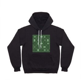 Midcentury MCM Rounded Rectangles Forest Green Hoody