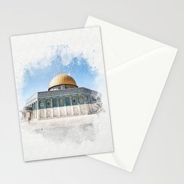 Al-Aqsa, Masjid Al-Aqsa Photography Watercolor  Stationery Cards
