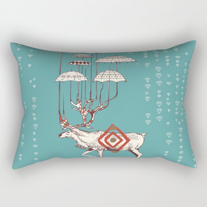 Rain Deer Rectangular Pillow