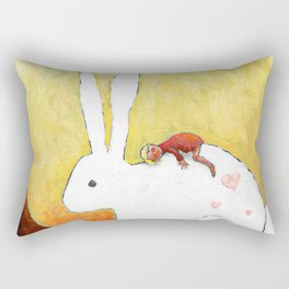 A Soft Friend Bunnies Easter Day Rectangular Pillow