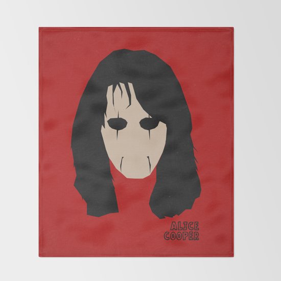 Rock Legends - Alice Cooper Throw Blanket