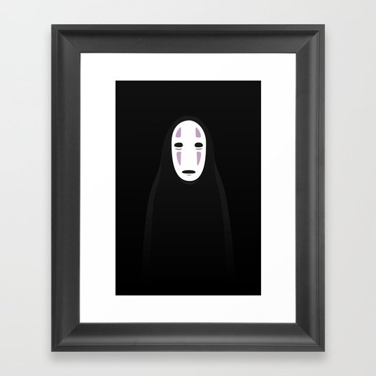 No Face Framed Art Print