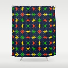 Bright & Bold Modern Sun Shine Star Pattern Shower Curtain