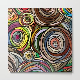 Rubberbands Metal Print | Rainbow, Abstract, Vector, Swirl, Stripes, Colourful, Rubberbands, Pattern, Elastic, Graphicdesign 