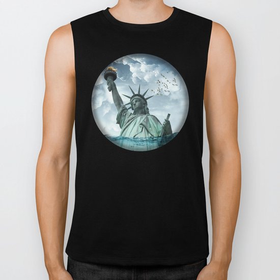 the water line Biker Tank