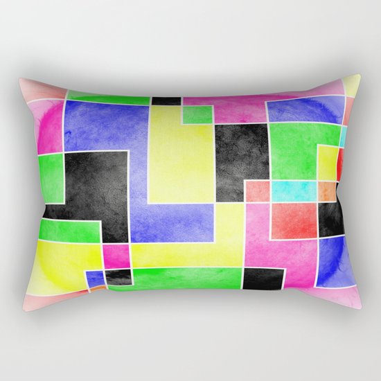 Colour Pieces Rectangular Pillow
