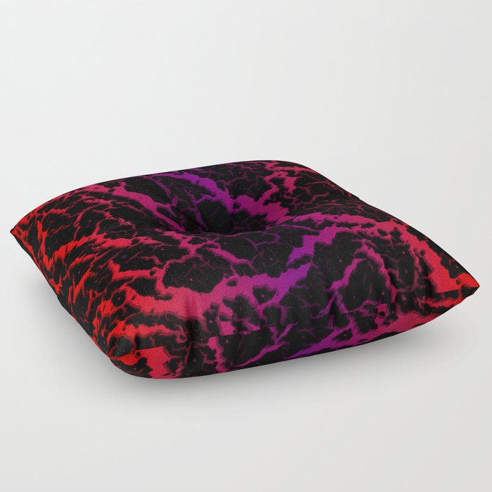 Cracked Space Lava - Red/Purple Floor Pillow