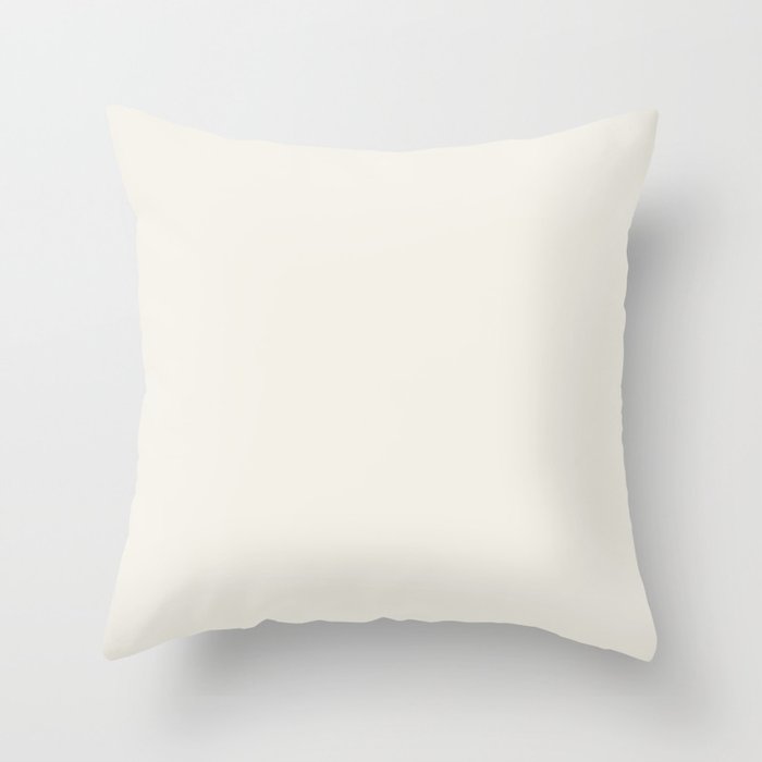 Alabaster Solid Color  Throw Pillow