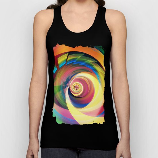 Spinning rainbow Unisex Tank Top