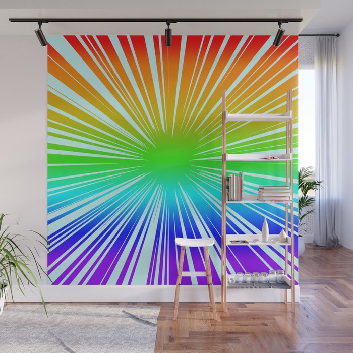 Rainbow Sunbeam Wall Mural