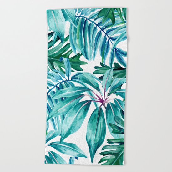 Tropical jungle II Beach Towel