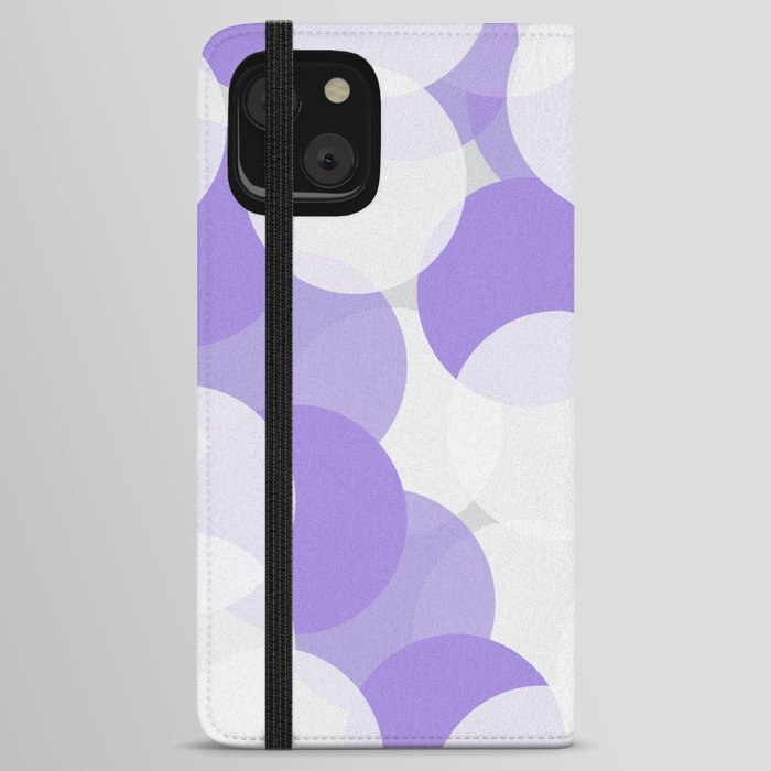 Purple and White Circles iPhone Wallet Case