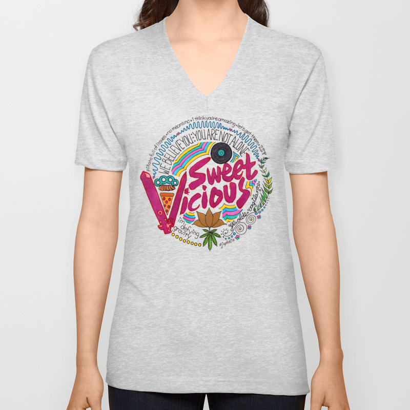 Sweet Vicious Unisex V Neck By Skydala Society6