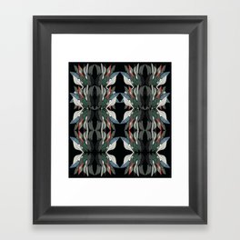 Black Swan Floral- Fantasy Decoupage Framed Art Print