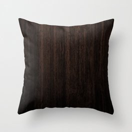 Very Dark Coffee Table Wood Texture Throw Pillow