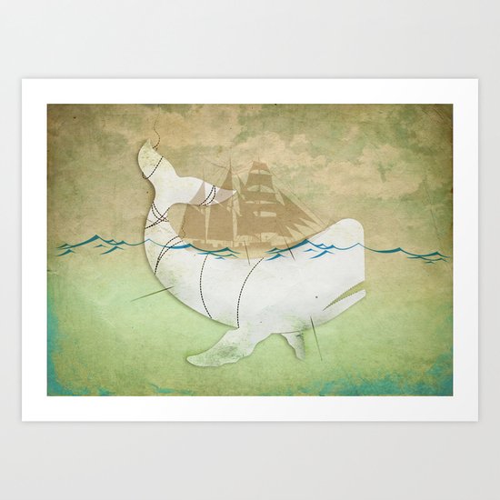 The ghost of Captain Ahab Art Print