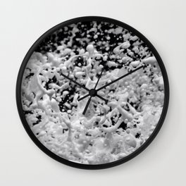 Dark foaming ocean pattern Wall Clock