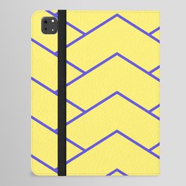 Blue and Yellow Zigzags iPad Folio Case