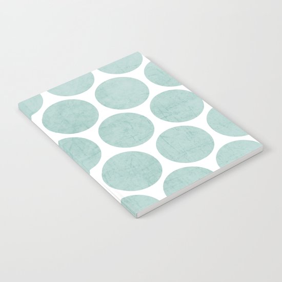 robins egg blue polka dots Notebook