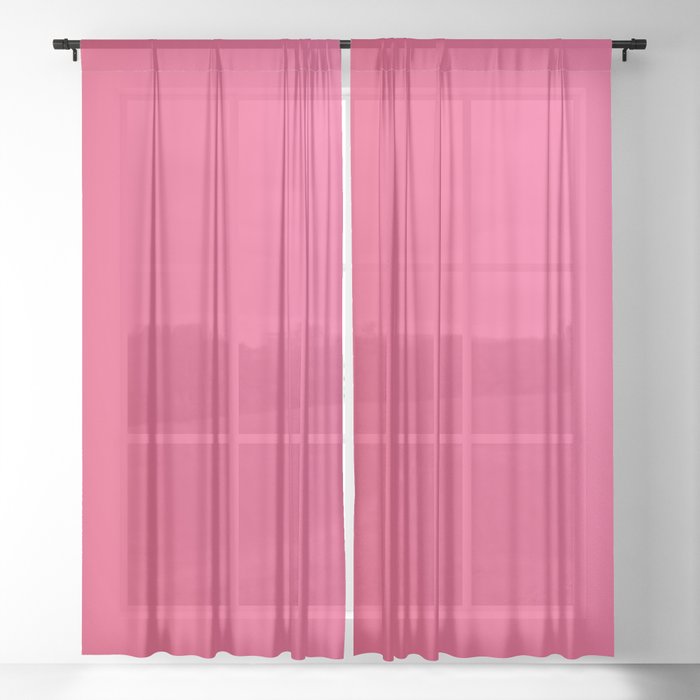 Pure Pink Sheer Curtain