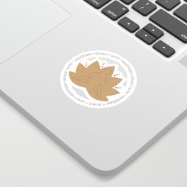 Peace, Love and Gratitude Sticker