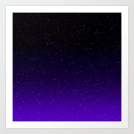 Black/Purple Gradient (with sparkles) Art Print