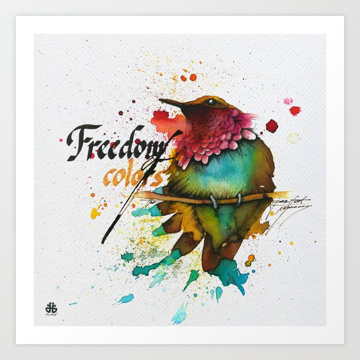 Freedom of colors Art Print