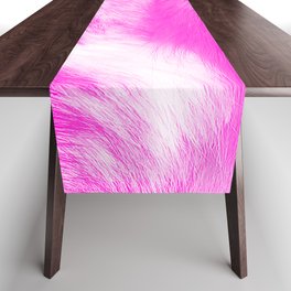 Pink Wolf Fur Pop-Art Animal Print Table Runner