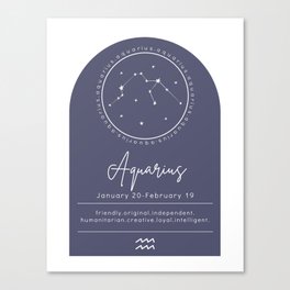 Aquarius | Zodiac Canvas Print