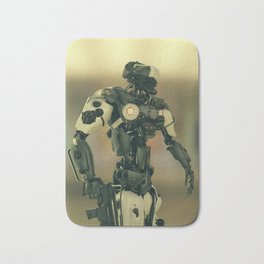 CyberCop - The Future of Law Enforcement - Robot Police - Sci-Fi Artwork Bath Mat | Futuristic, Future, Police, Robots, Lawenforcement, Robocop, Sci-Fi, Cops, Guns, Painting 