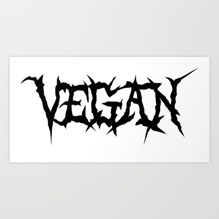 Vegan Metal Art Print