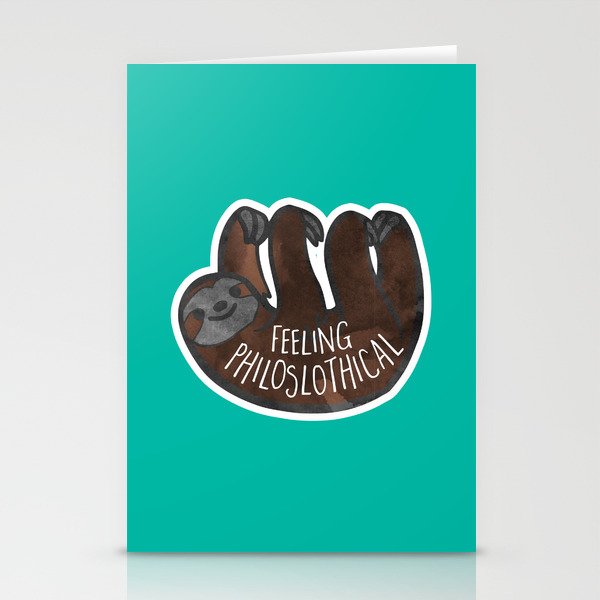 PhiloSLOTHical - cute sloth pun Stationery Cards