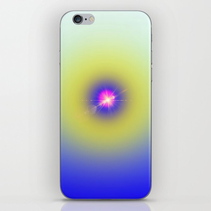Blue And Yellow Ombre Gradient Sombre Pattern,Aura,Spiritual,psychedelic,Minimal,Abstract iPhone Skin