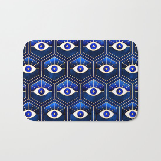 Eyes / Blue Bath Mat